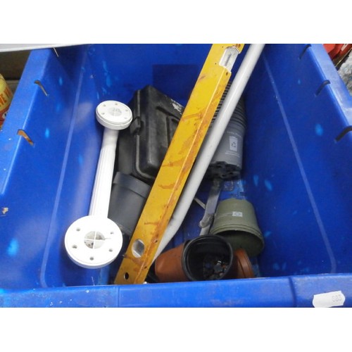 144 - Lot inc maintenance chemicals, plastic bins, bread bin, etc