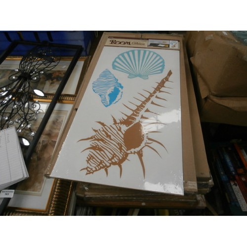 162 - Eight boxes of Adhesive wall art