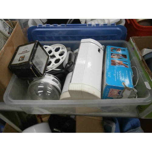 177 - Four boxes inc kitchen gadgets, cutlery, massager, etc