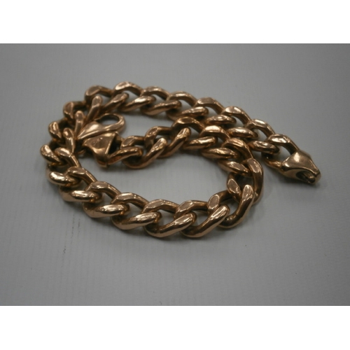 241 - 9ct gold hallmarked bracelet, hollow links, weight 11.54 grams