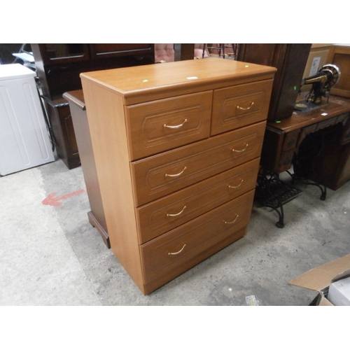 714 - Large 2 over 3 drawer bedroom chest