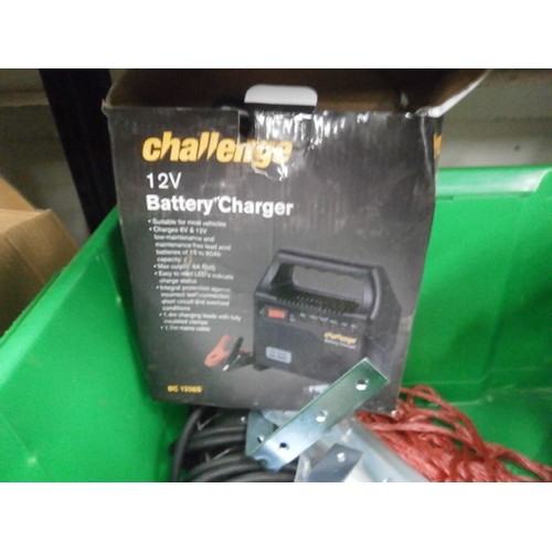 88 - Box inc garden tools, battery charger, etc