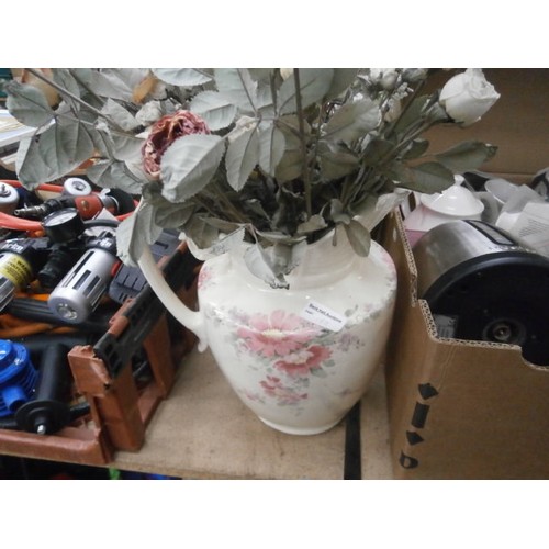 152 - Lot inc vases, kettle, tea service, crockery