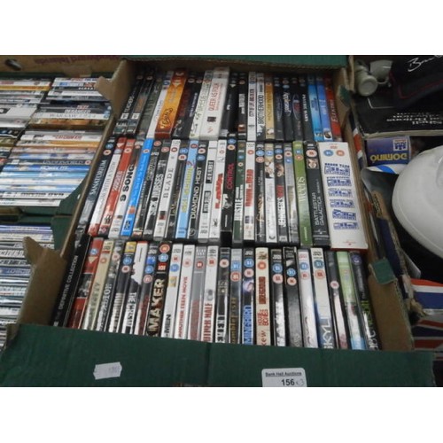 156 - Three boxes of DVDs