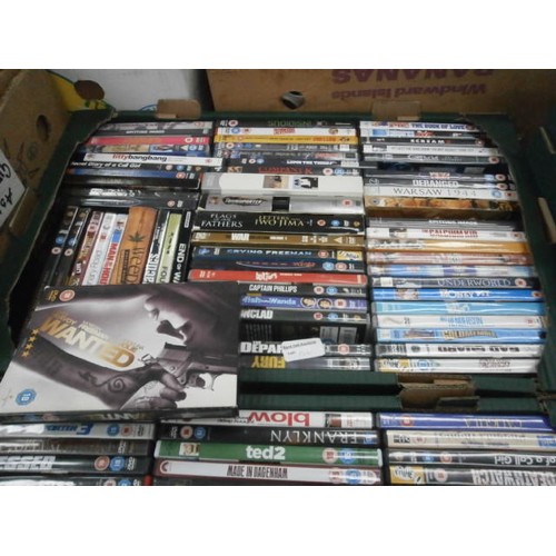 156 - Three boxes of DVDs