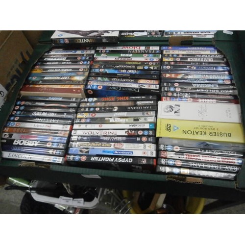 156 - Three boxes of DVDs