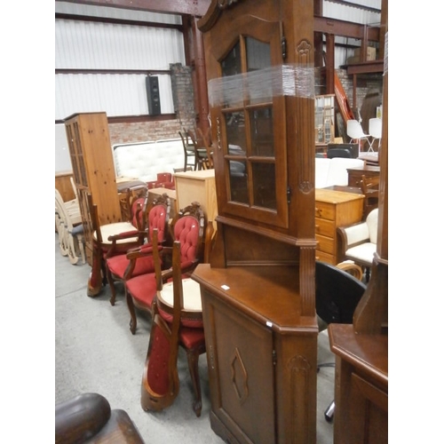 642 - Large glazed corner cabinet