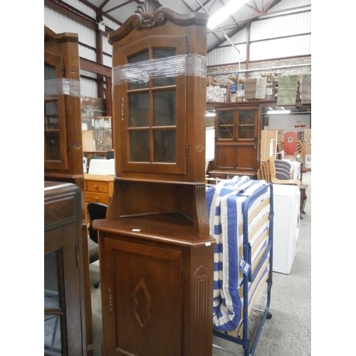 643 - Large glazed corner cabinet