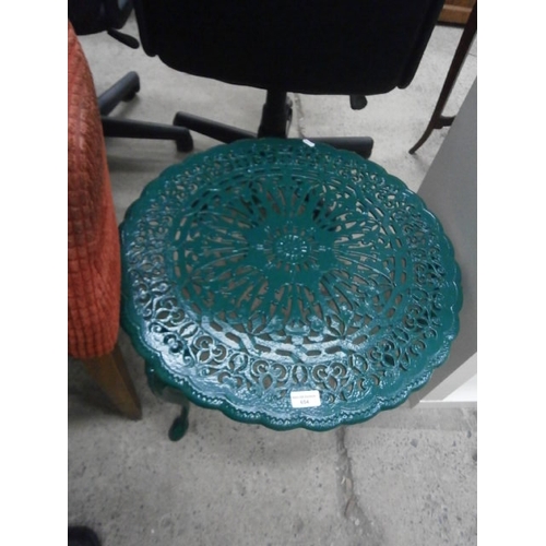 654 - Small painted cast metal table