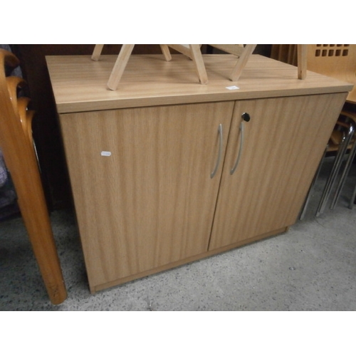 677 - Large lockable double base cupboard