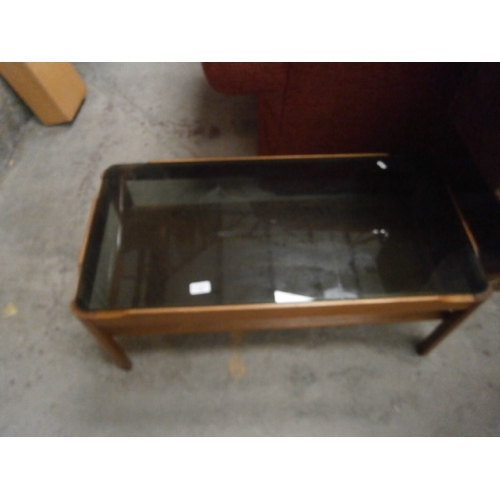 702 - Coffee table with smoked glass top