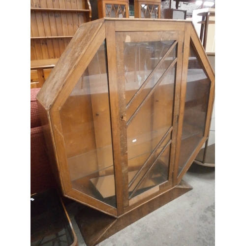 703 - Deco style display cabinet - missing veneer