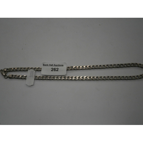 262 - Silver chain stamped 925, weight 30.39 grams