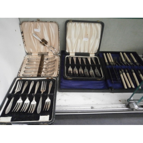 326 - Four canteens of old cutlery