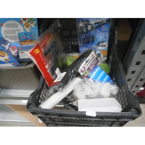 14 - Three boxes inc Sink snakes, Baby Shark activity packs, disposable overalls, etc