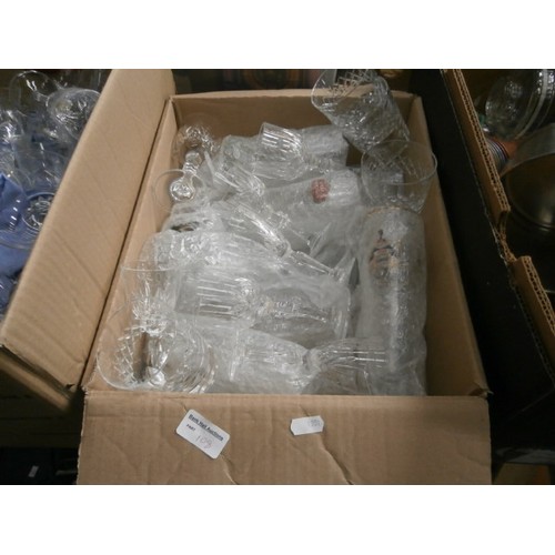 108 - Two boxes of glassware