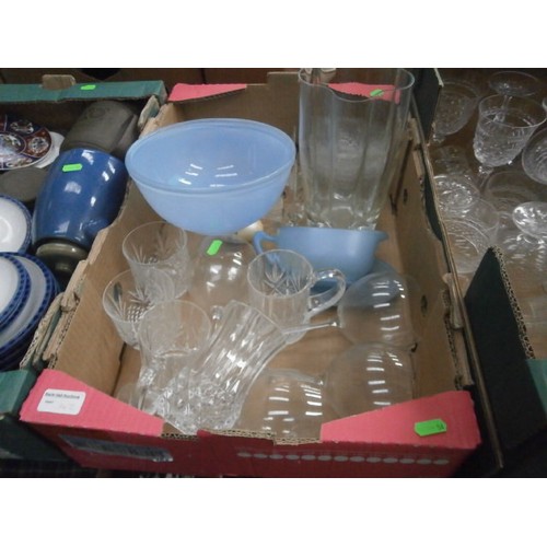 142 - Four boxes inc Denby tableware, Hornsea tableware, glassware, etc