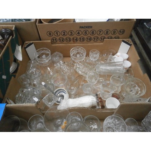 283 - Two boxes of various glassware