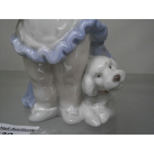 339 - Nao Lladro girl figurine, cant see any damage but can hear something inside