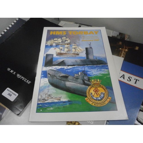 368 - Collection of Army and Navy memorabilia inc books, magazines, stamps, etc