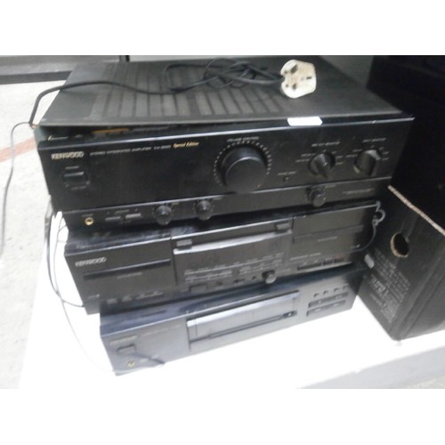 402 - Three Kenwood items inc Stereo integrated amplifier KA-3020 Special edition, Compact disc player DP-... 