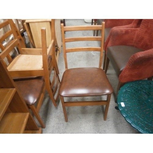 649 - Set of 4 x retro dining chairs