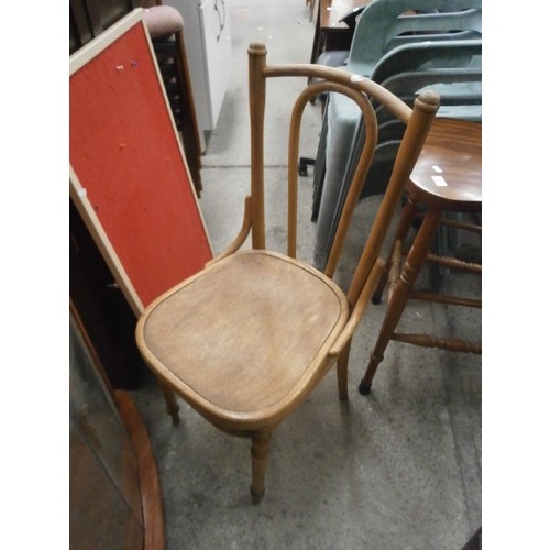 683 - Spindle back bar stool and a Bentwood chair