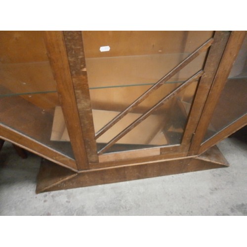 703 - Deco style display cabinet - missing veneer