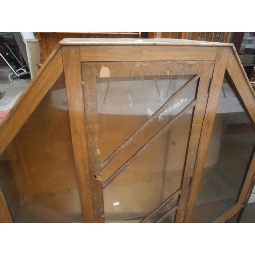 703 - Deco style display cabinet - missing veneer