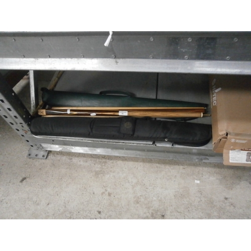 15 - Two Riley pool/snooker cues with bags