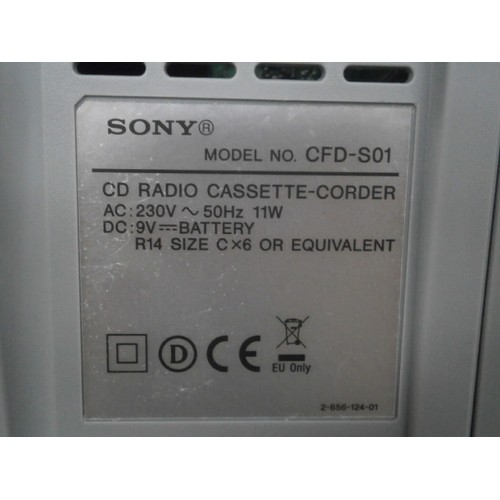 7 - Sony CD radio cassette player working order