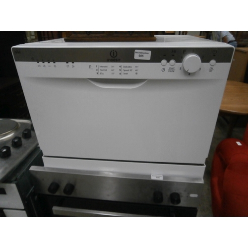 605 - INDESIT small counter top dish washer