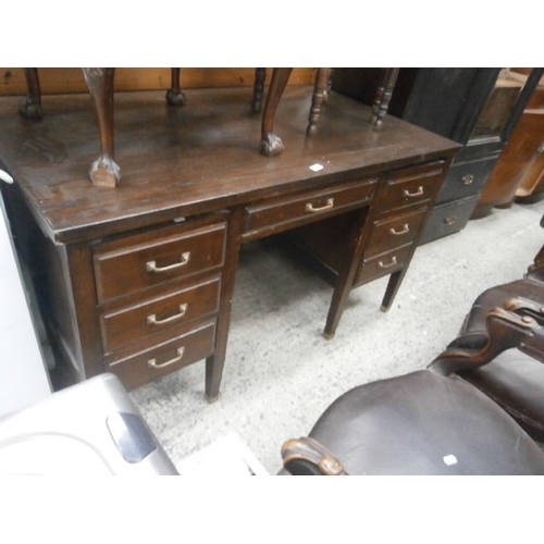 616 - Vintage 7 drawer desk needs attention