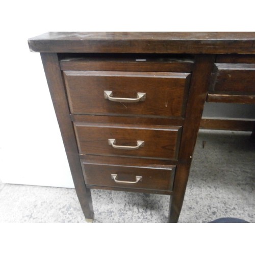 616 - Vintage 7 drawer desk needs attention