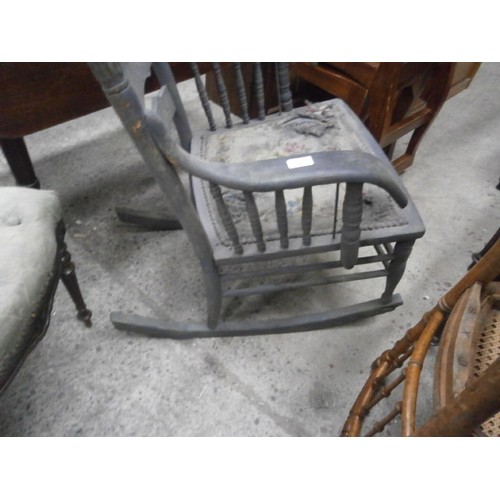 641 - Large antique rocking chair for restoration