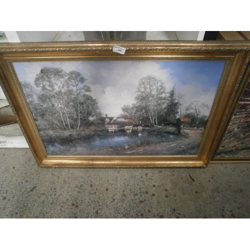 286 - Gilt framed river print