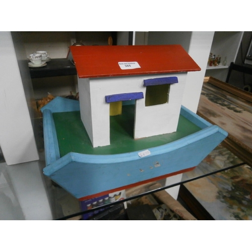 385 - Painted wooden Noah's ark toy