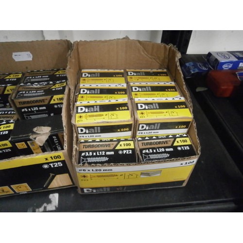 67 - Three boxes of packaged screws