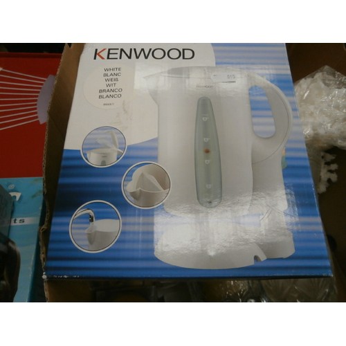 110 - Four boxed items inc Kenwood kettle, Babyliss bath spa, candle arch, snack bowl and plate