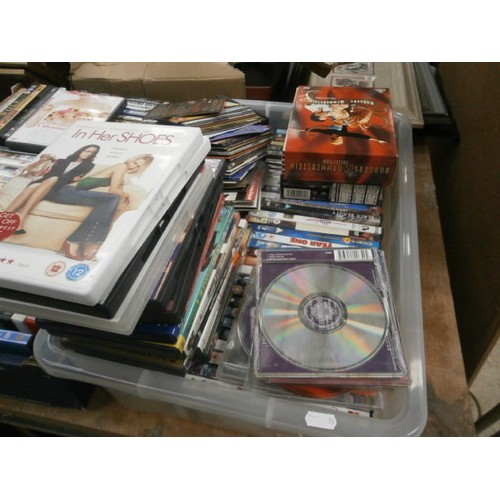 117 - Two boxes inc DVDs and CDs