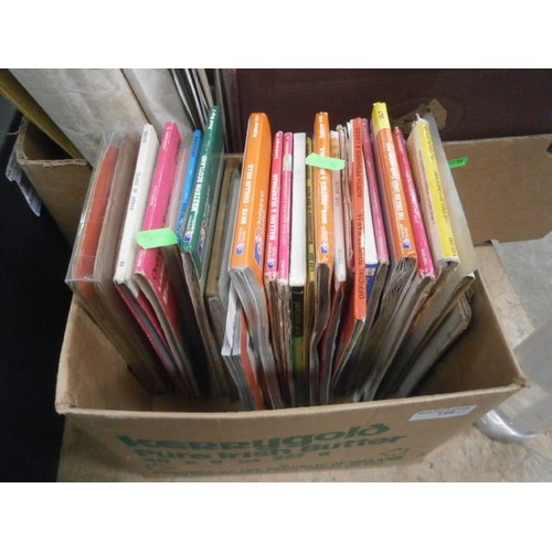 146 - Two boxes inc ordnance survey maps, artwork, gramophone records, etc