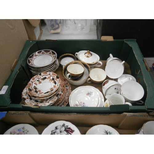 191 - Two boxes of bone china pieces