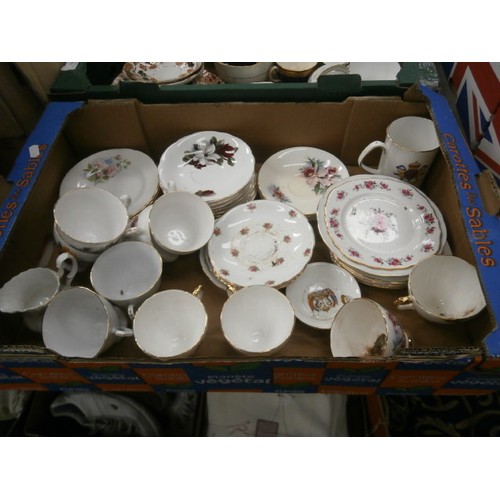 191 - Two boxes of bone china pieces