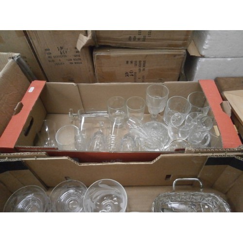 194 - Two boxes of glassware