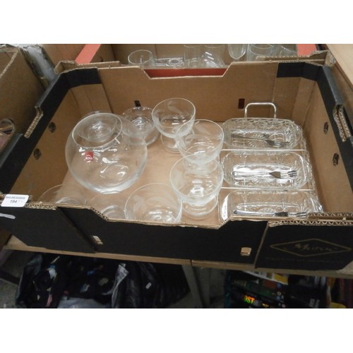 194 - Two boxes of glassware