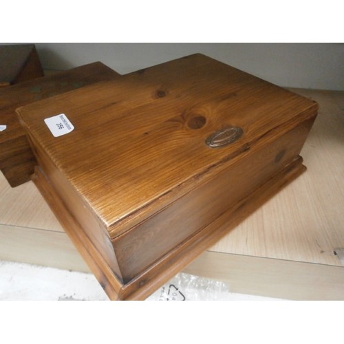 356 - Five decorative wooden storage boxes