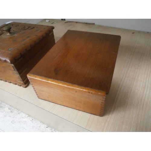 356 - Five decorative wooden storage boxes