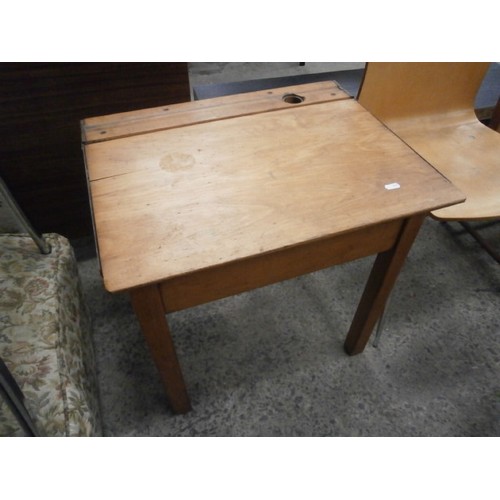 619 - Child's school desk and chair