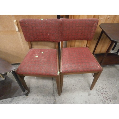 642 - Retro corner stand and a pair of chairs