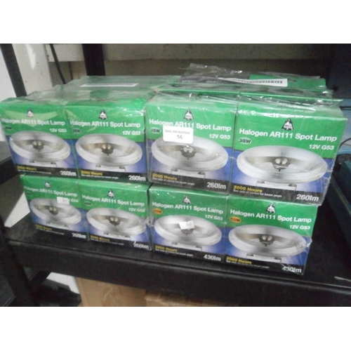 56 - 36 new Halogen AR11 Spot lamps